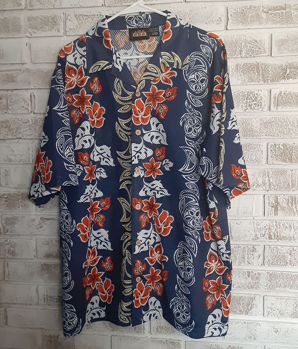 ODO Aerated Men's Shirt XL Hawaiian Tropical Fun